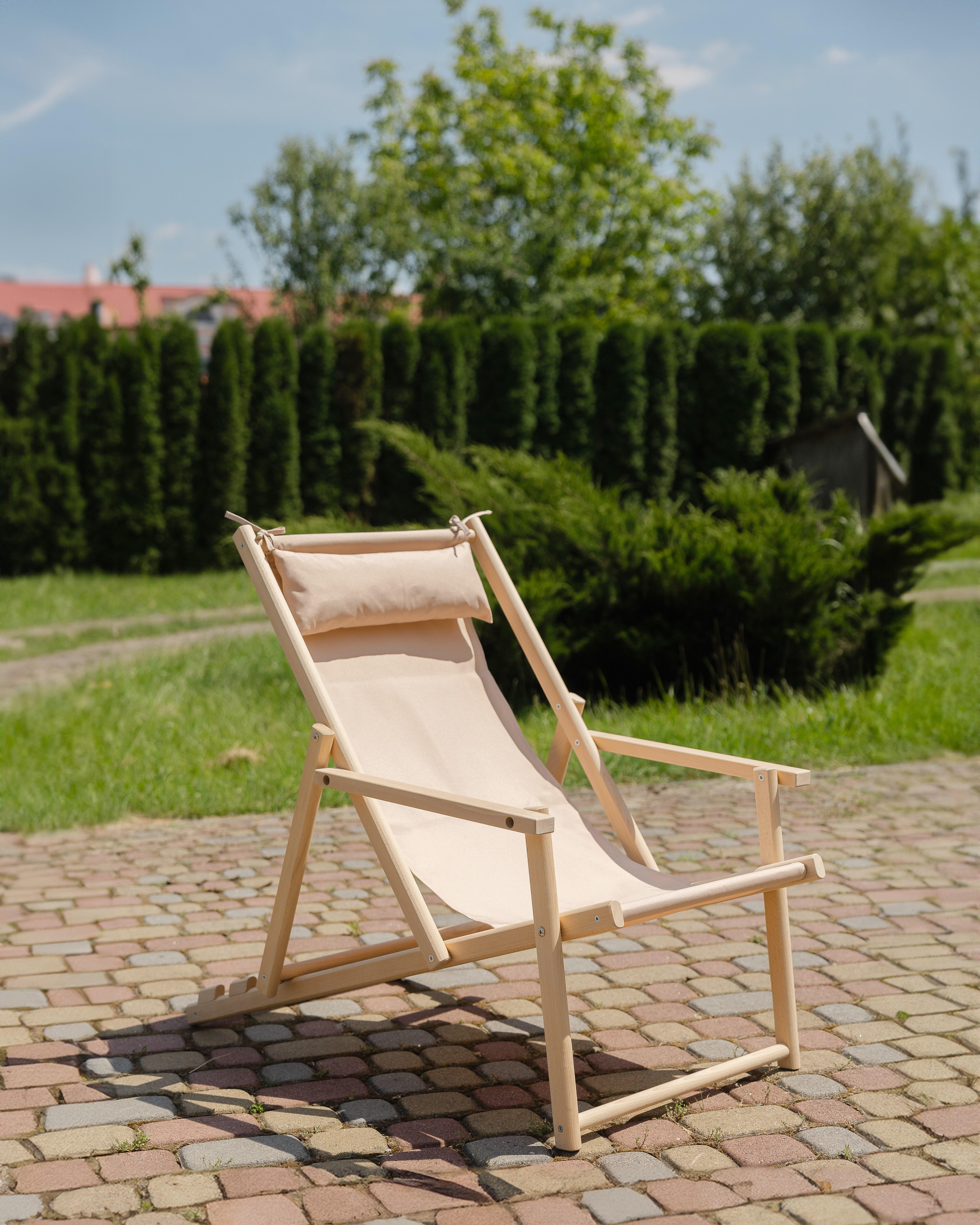 Шезлонг дерев'яний розкладний XRmaster з підлокітниками та підголовником Капучино (0002244) - фото 4 Шезлонг дерев'яний розкладний XRmaster з підлокітниками та підголовником Капучино (0002244) - фото 4