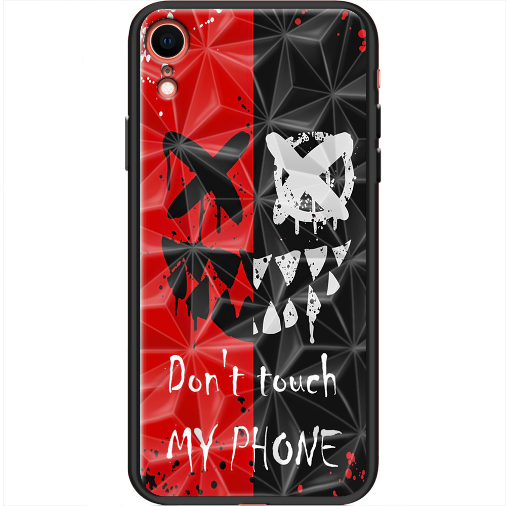 Чехол Boxface iPhone XR Bad Smile Черный силикон с призмой (35417-up2468-37859)