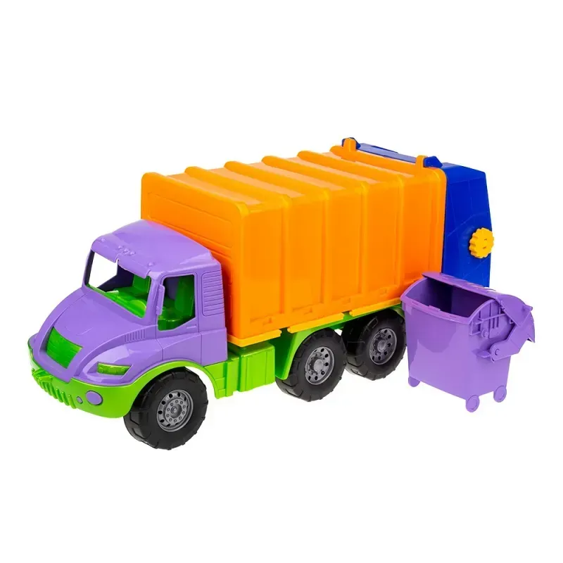 Іграшкова машинка сміттєвоз Colorplast Атлантіс 58х20х25 cм Фіолетово-жовтий (150-98-CP0633)