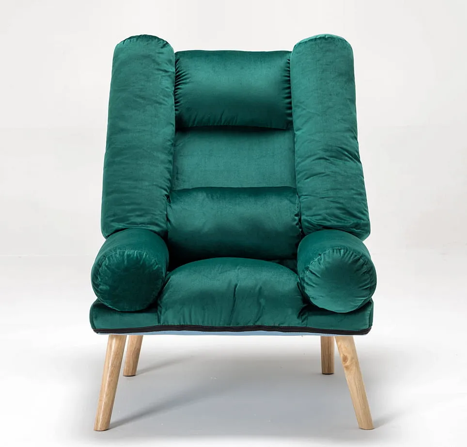 Розкладне крісло для відпочинку Uszak Dior з підставкою для ніг Зелений - фото 8