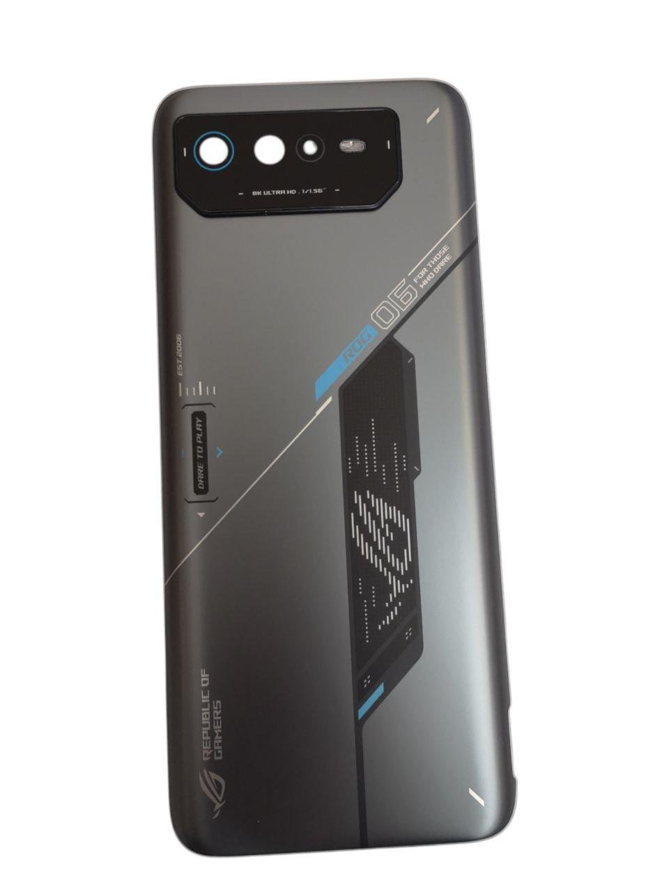 Крышка задняя Asus ROG Phone 6D AI2203/стекло камеры Black (000012915)