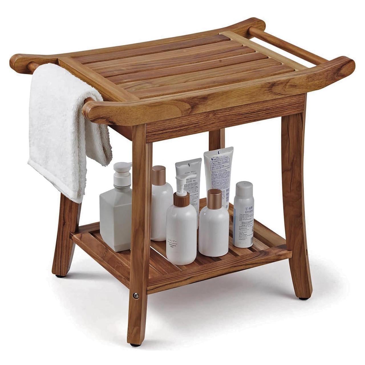 Табурет для ванной из дерева Илистера Шафран (ТВН-003006)