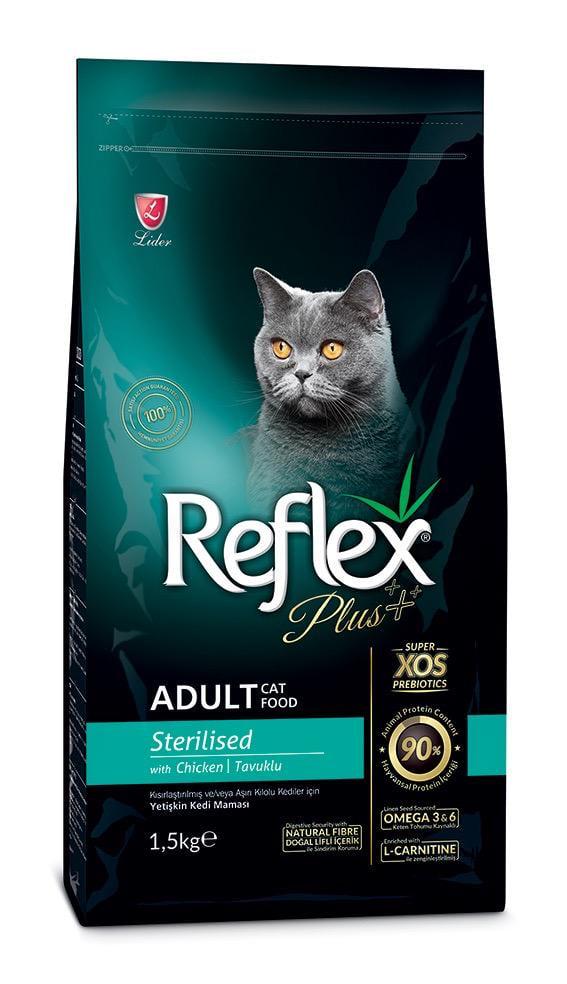 Корм сухий Reflex Plus Cat Sterilised Chicken з куркою для стерилізованих котів 1,5 кг (RFX-306)