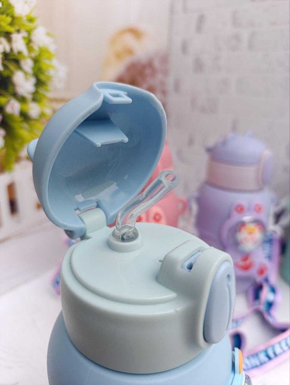 Термос дитячий Stenson MT-4930-500 з нержавіючої сталі з трубочкою 500 мл Блакитний (MT-4930-500) - фото 2 Термос дитячий Stenson MT-4930-500 з нержавіючої сталі з трубочкою 500 мл Блакитний (MT-4930-500) - фото 2