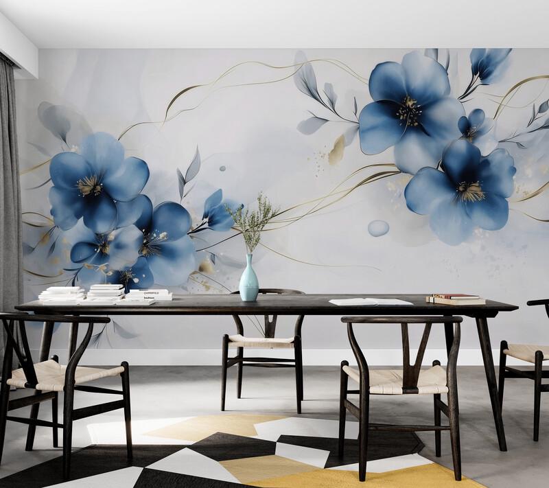 Фотообои бесшовные Голубые незабудки (S2125)