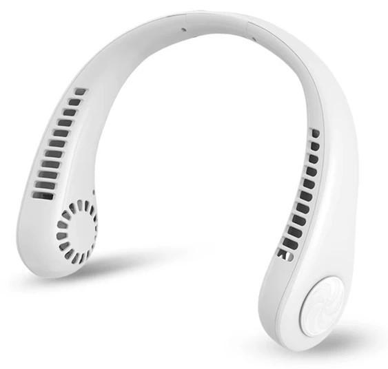 Вентилятор на шию портативний Neck Cooler з акумулятором 4000 mAh Білий (23645db3) - фото 3