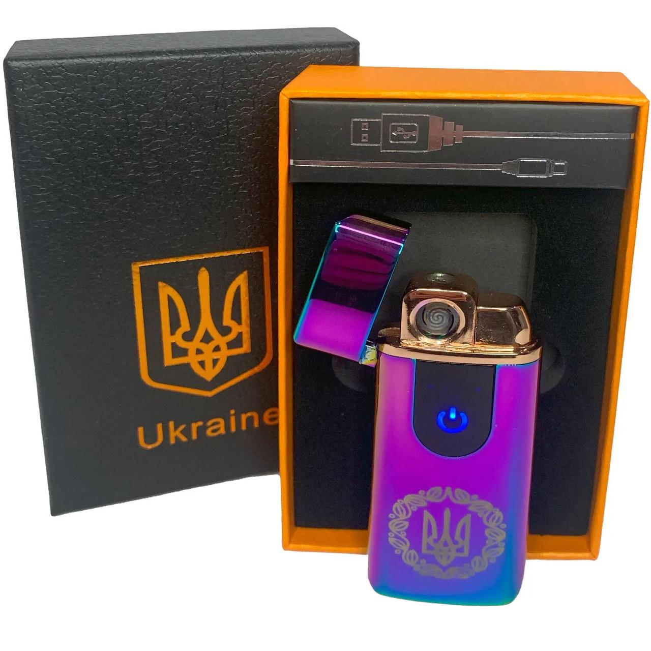 Запальничка електрична/газова Україна HL-435 із USB-зарядкою Хамелеон