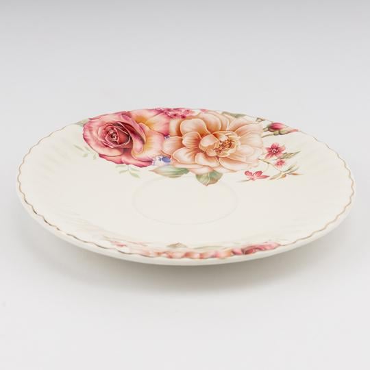 Набор чашек с блюдцами Букет розовый 260 мл на 6 персон (90908) - фото 4