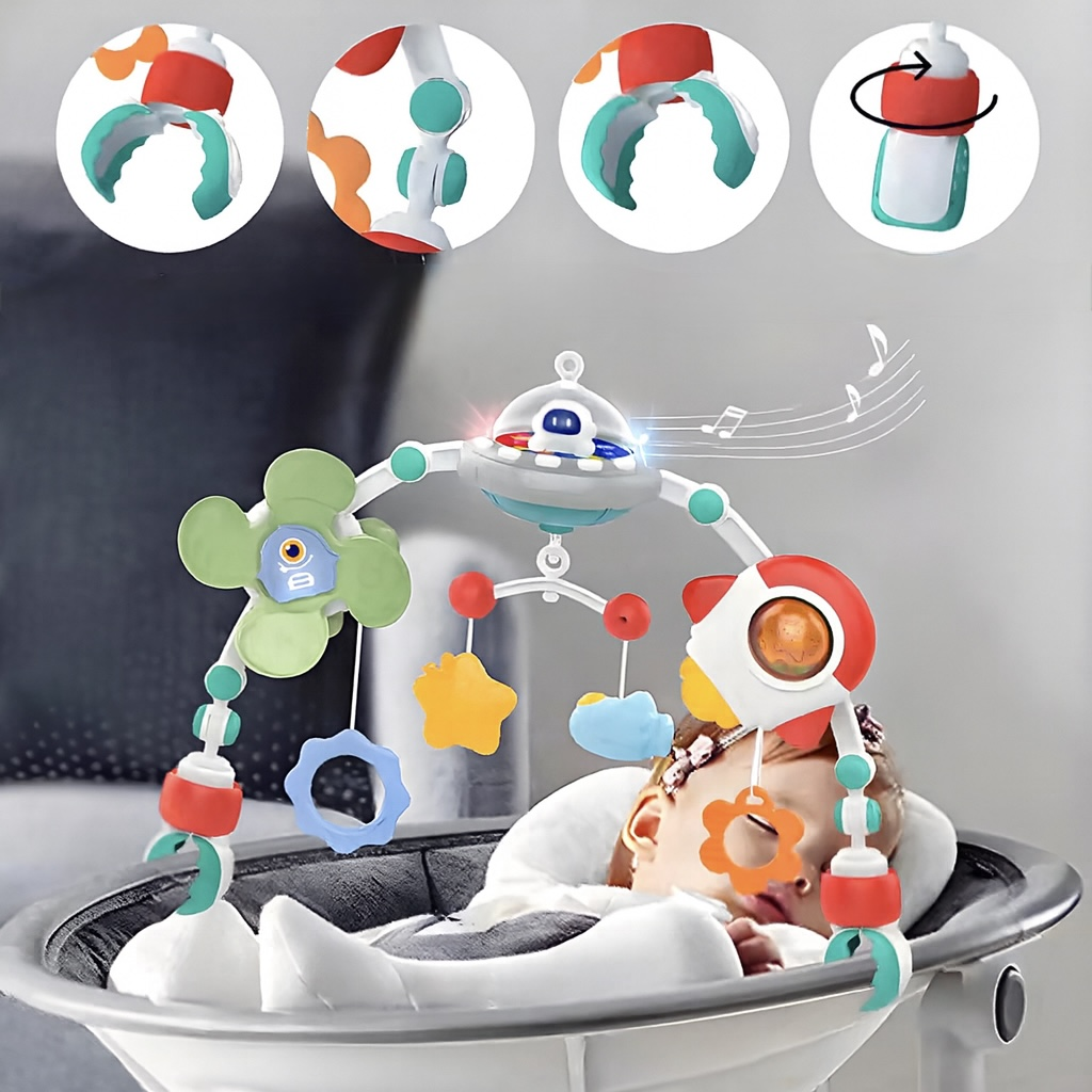 Музична ігрова дуга Play Arch UFO зі світлом/мелодіями та обертанням 360° (130) - фото 7