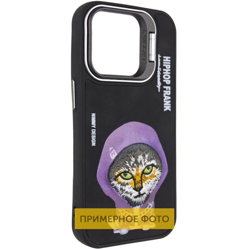 Противоударный Чехол с подставкой TPU+PC Friends для Apple iPhone  16 (6.1") Black Cat