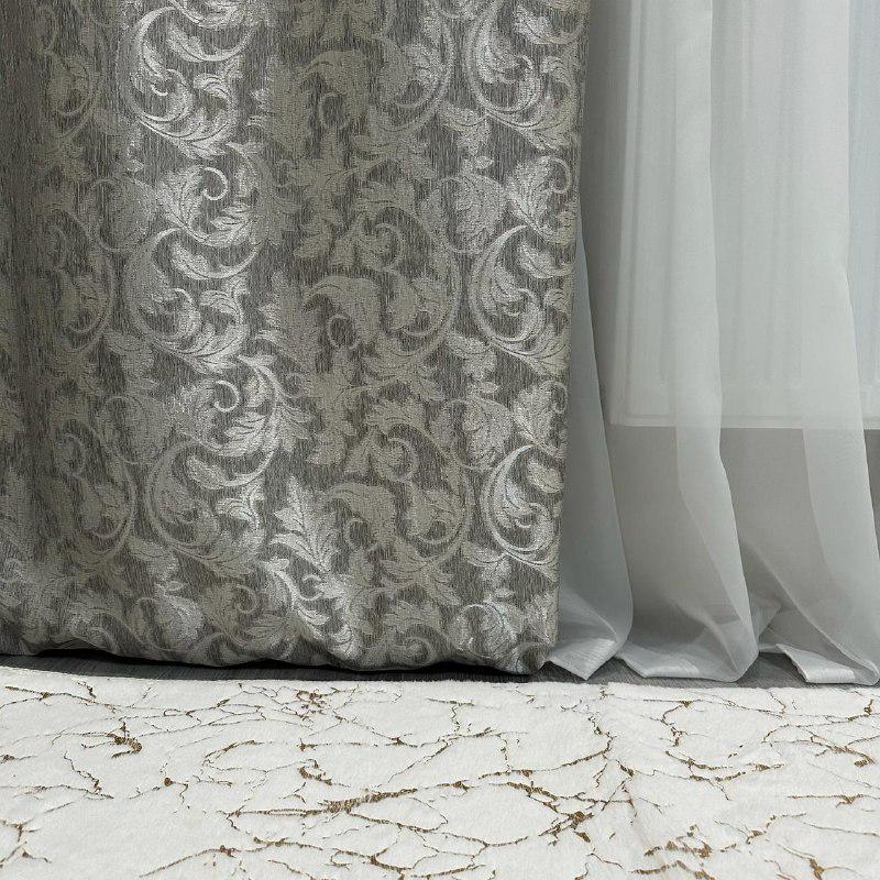 Шторы Севилья жаккардовые 1,5х2,7 м 2 шт. Серый - фото 6 Шторы Севилья жаккардовые 1,5х2,7 м 2 шт. Серый - фото 6