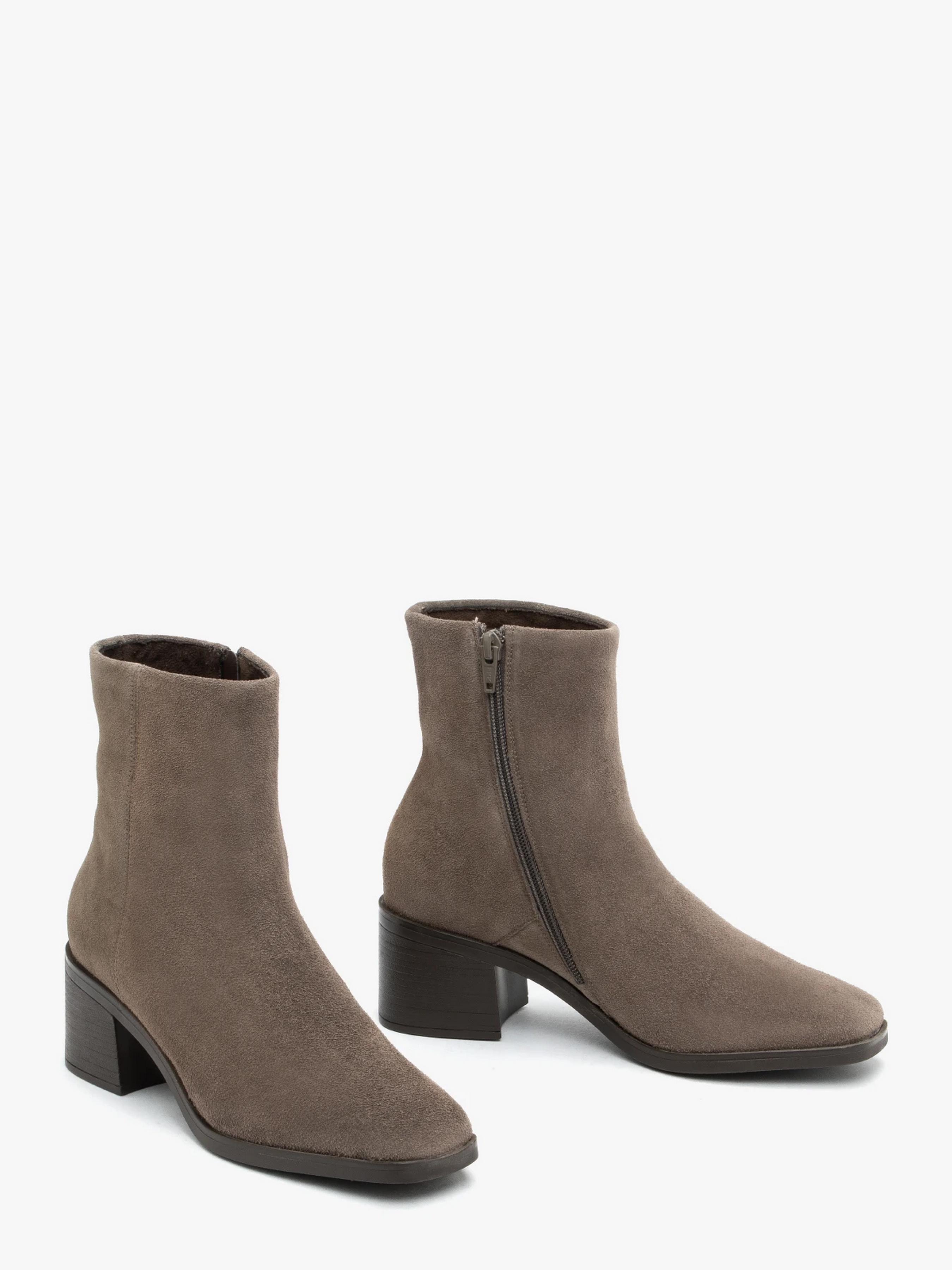 Ботинки замшевые женские RYLKO на каблуке р. 40 Серый (5ZVM8___ _G93)