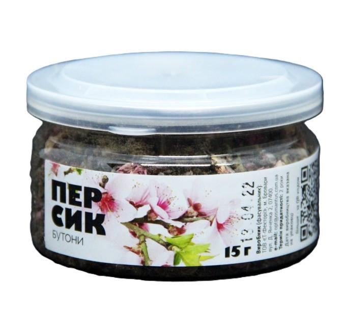Чай квітково-трав'яний Персик квіти органічний в банці 15 г (OS-PE-B15)