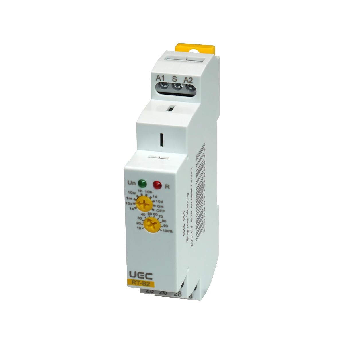 Реле часу UEC RT-B2/A230 16А 230V AC 1 сек-10 днів затримка на вимкнення 2 контакти (SB-RT-B2-AC230V)