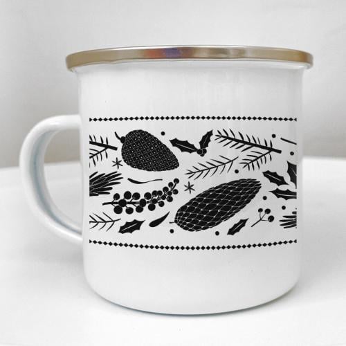 Чашка металева Camper Шишки та ягоди 250 мл (KRM_23NG022)