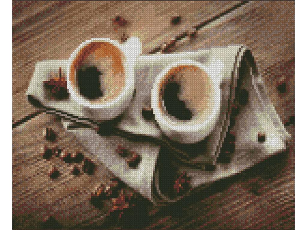 Набір для творчості алмазна картина Strateg Міцна кава на двох KB051 30x40 см (MTT-167688)