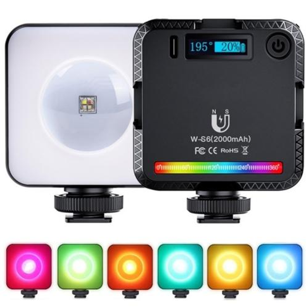 Видеосвет W-S6 RGB Ambiance Light 6W (779218) - фото 2 Видеосвет W-S6 RGB Ambiance Light 6W (779218) - фото 2