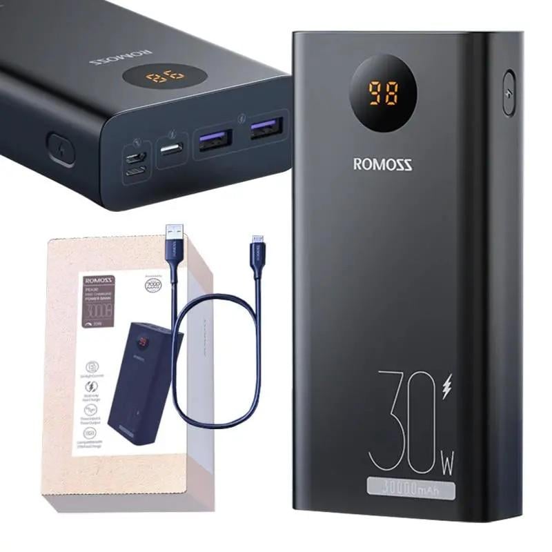 Повербанк Romoss 30000 mAh 30W Black (PEA30) - фото 3 Повербанк Romoss 30000 mAh 30W Black (PEA30) - фото 3
