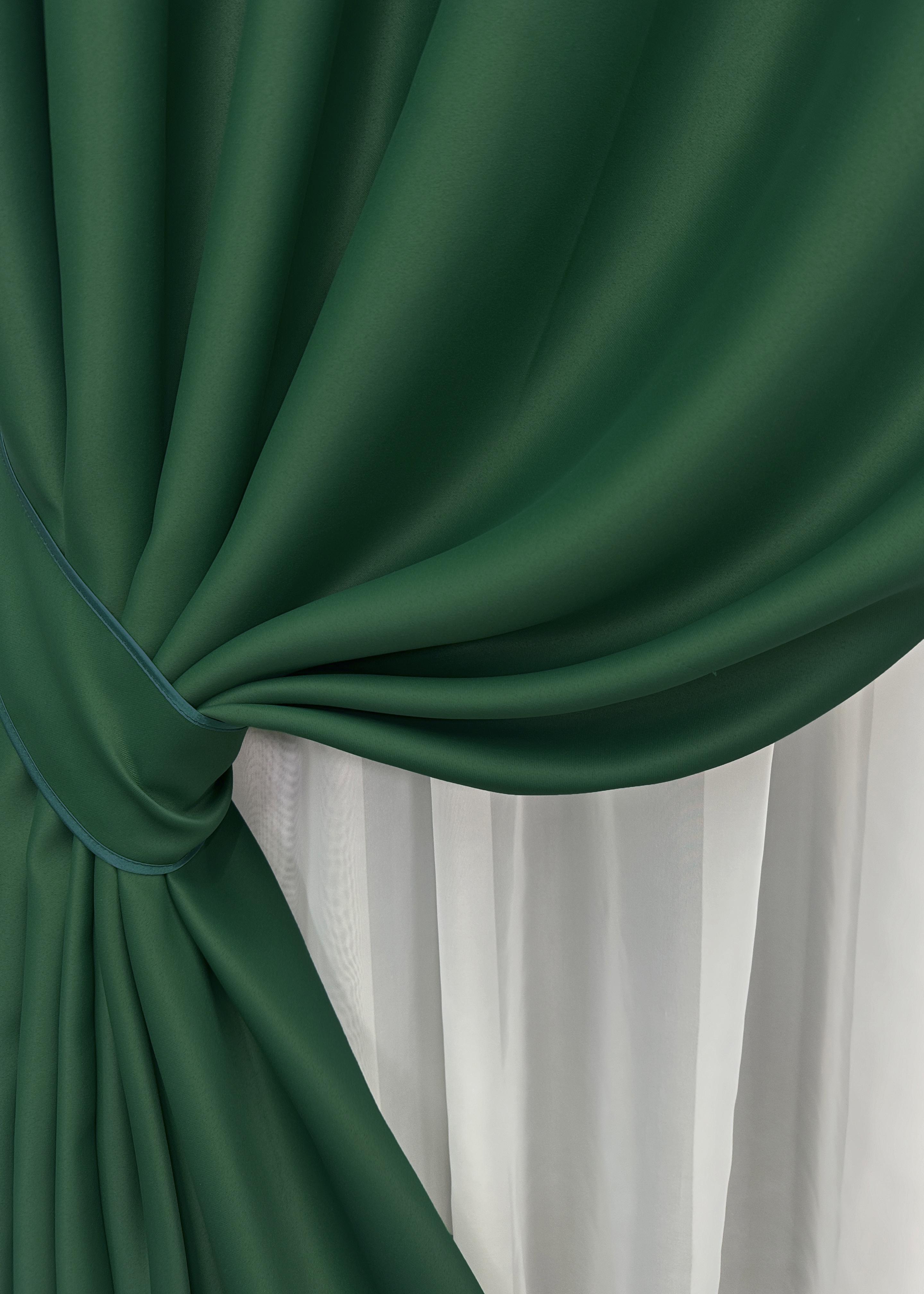 Комплект штор на люверсах VR-Textil Блекаут Bagema Rvs № 1475ш 150х250 см 2 шт. Зелений (37-0254) - фото 4 Комплект штор на люверсах VR-Textil Блекаут Bagema Rvs № 1475ш 150х250 см 2 шт. Зелений (37-0254) - фото 4