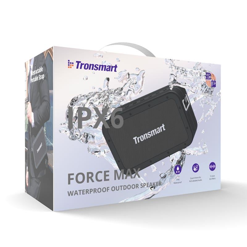 Портативная колонка Tronsmart Force Max IPX6 AUX/USB/TF 80 Вт TWS EQ 13h Max Black (588017) - фото 8