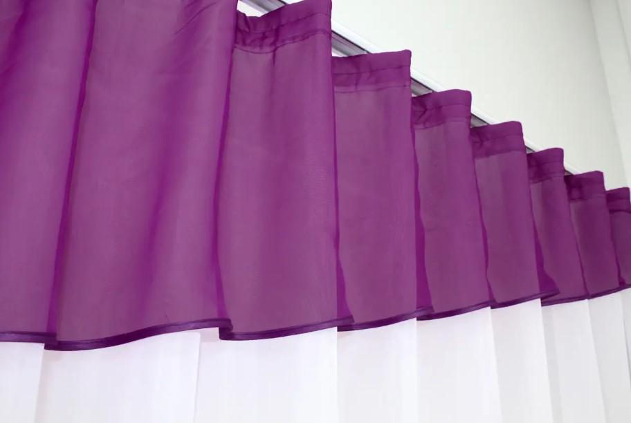 Шторки на кухню/балкон шифон 270х170 см Белый/Фуксия (047к) - фото 5 Шторки на кухню/балкон шифон 270х170 см Белый/Фуксия (047к) - фото 5