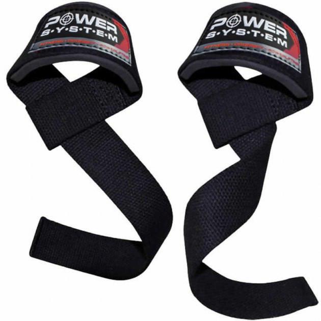 Лямки для тяги Power System PS-3400 Power Straps Black/Red (21398851) - фото 3