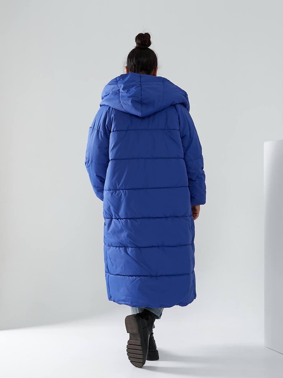 Пальто-пуховик довге на кнопках Аiza А521 р. 54-56 Електрик - фото 4 Пальто-пуховик довге на кнопках Аiza А521 р. 54-56 Електрик - фото 4