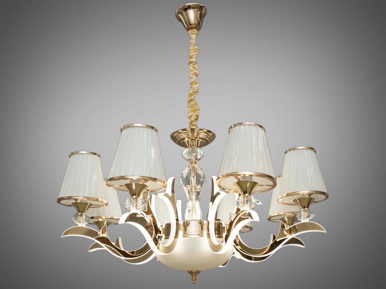 Люстра классическая со светящимися рожками 8329/8HR 3000K (2437594635)