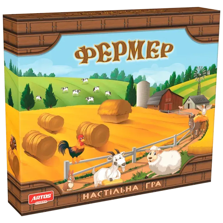 Настільна гра Artos Games Фермер з картону та пластику Різнокольоровий (150-98-GAG10020)