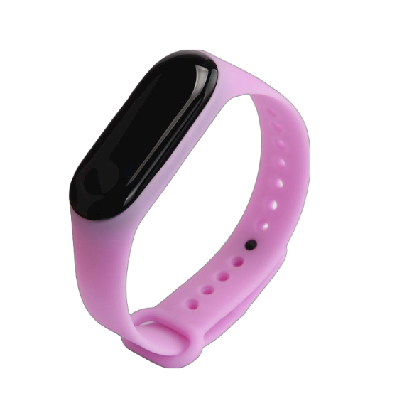Ремінець MRK для фітнес браслета Xiaomi Mi Band 4/3 силіконовий/світиться Фіолетовий