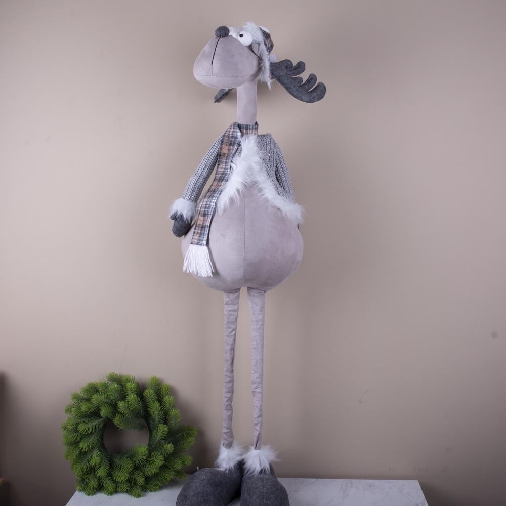 Статуэтка гигант лось девочка ткань 120 см (8579-2)