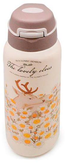 Термос Stenson Цветы МТ-3929 350 мл Коричневый (3014554АER)