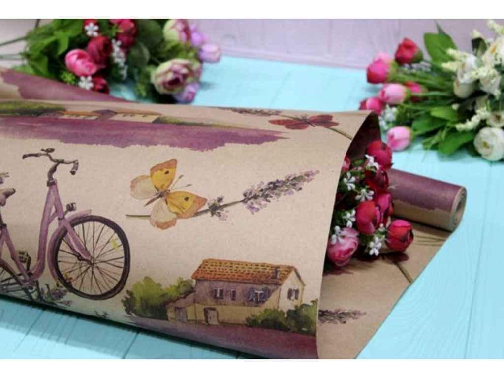 Папір подарунковий крафт Упаковкин 70 см 8 м 2-СТ №1012БР 2-СТ (823534)