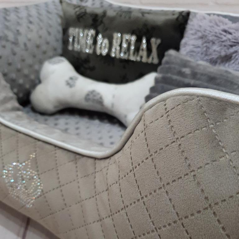 Лежанка для собак Amore mio Cane Брідж Time to relax до 8 кг 70х50х23 см (DB-0069) - фото 2