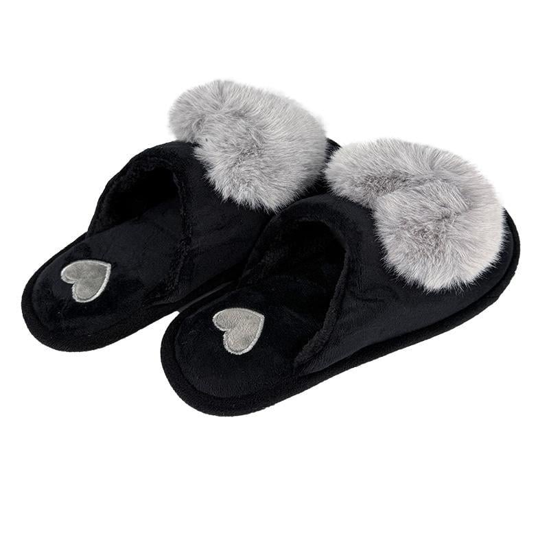 Тапочки комнатные женские меховые 10230-3 р. 37 23,5 см Черный - фото 4 Тапочки комнатные женские меховые 10230-3 р. 37 23,5 см Черный - фото 4