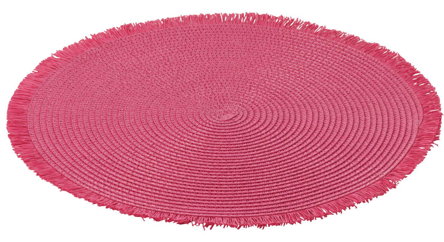 Коврик сервировочный круглый J-LINE d 38 см Розовый