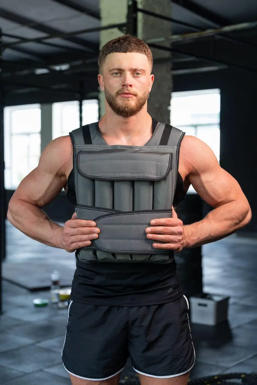 Обважнювач-жилет MegaShape Steel 30 кг Сірий (WV-30SS)