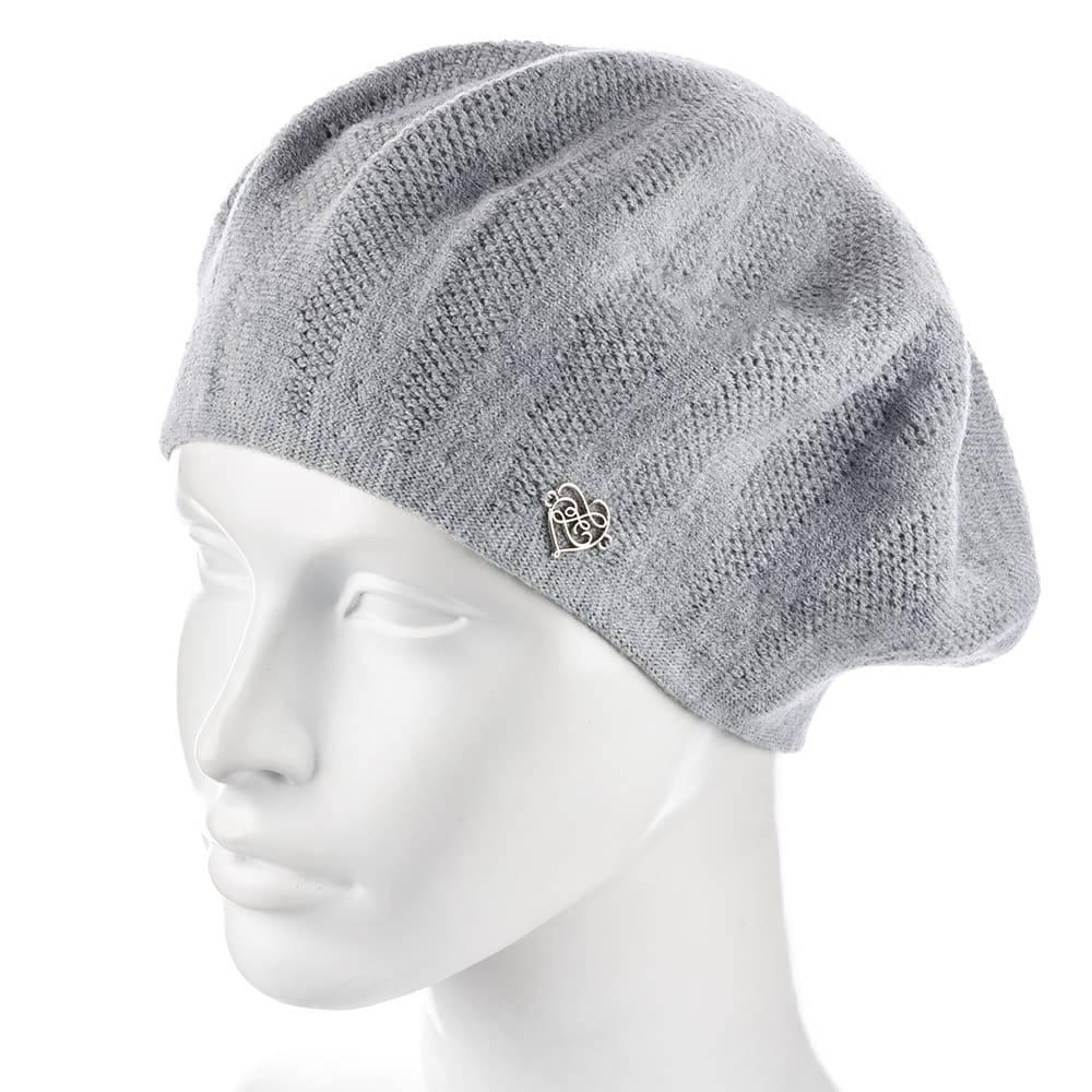 Берет женский Zolly ZH193 двойной Светло-серый