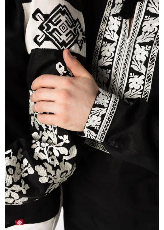 Вышиванка мужская р. 56 Чорный (514) - фото 3