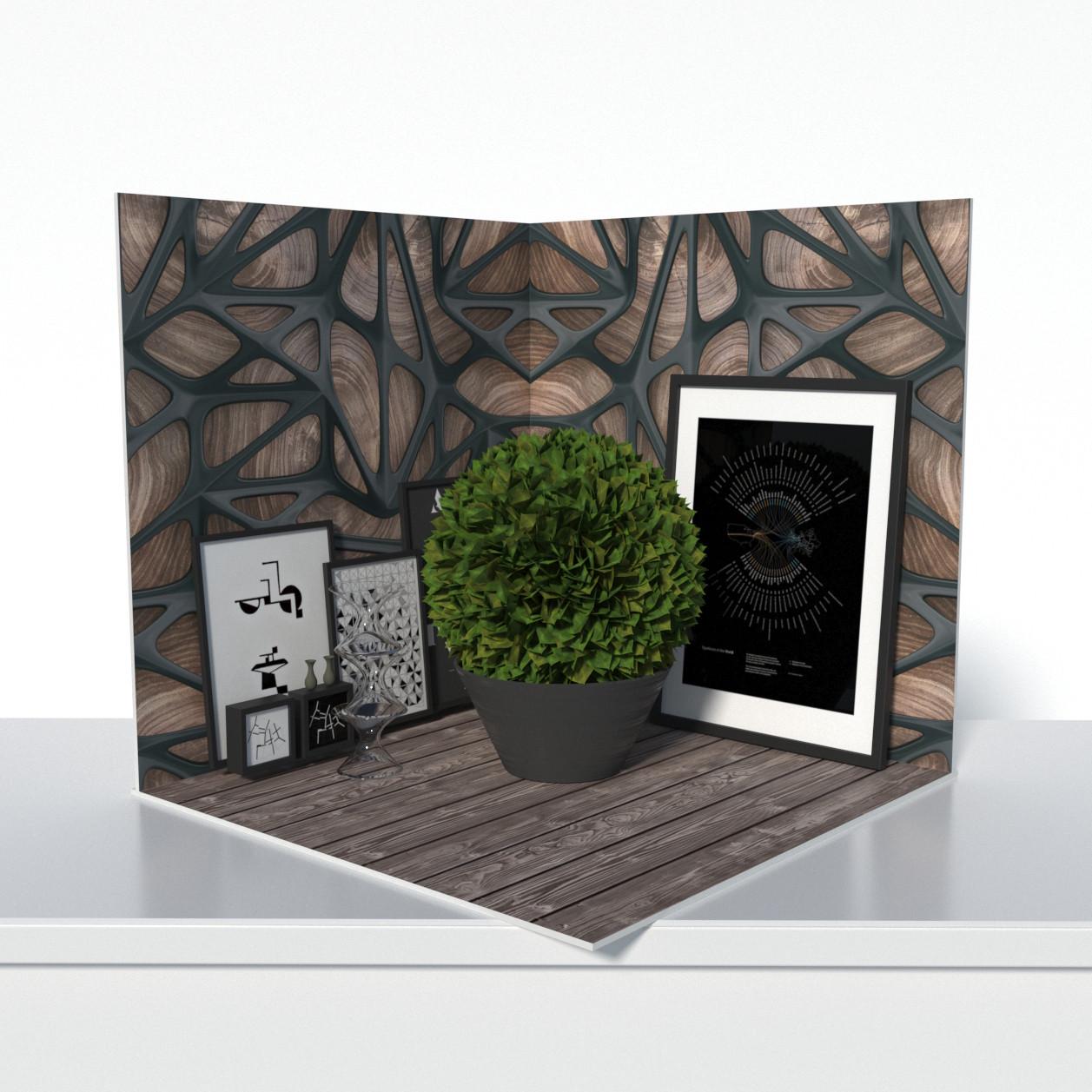 Фотофон пластиковый угловой 3D PolyPlast 60x60x60 см №61034 Фотофон пластиковый угловой 3D PolyPlast 60x60x60 см №61034