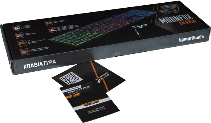 Клавиатура ведущая игровая Frime Moonfox Rainbow (2675269421) - фото 3 Клавиатура ведущая игровая Frime Moonfox Rainbow (2675269421) - фото 3