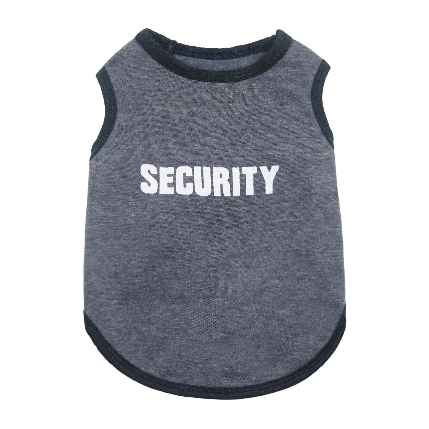 Майка для собак "Security" S Серый (1М1721)