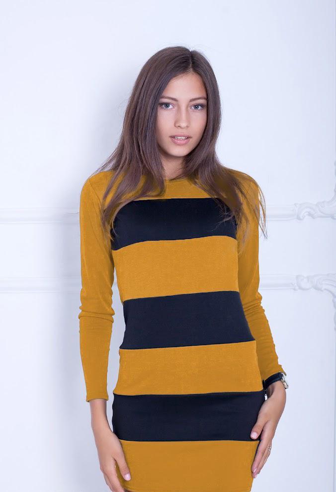 Платье женское Podium Campi 9847-MUSTARD XXL Горчичное
