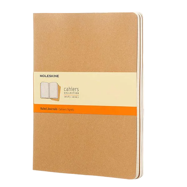 Набор блокнотов Moleskine Cahier больших 3 шт. Бежевый (QP421)