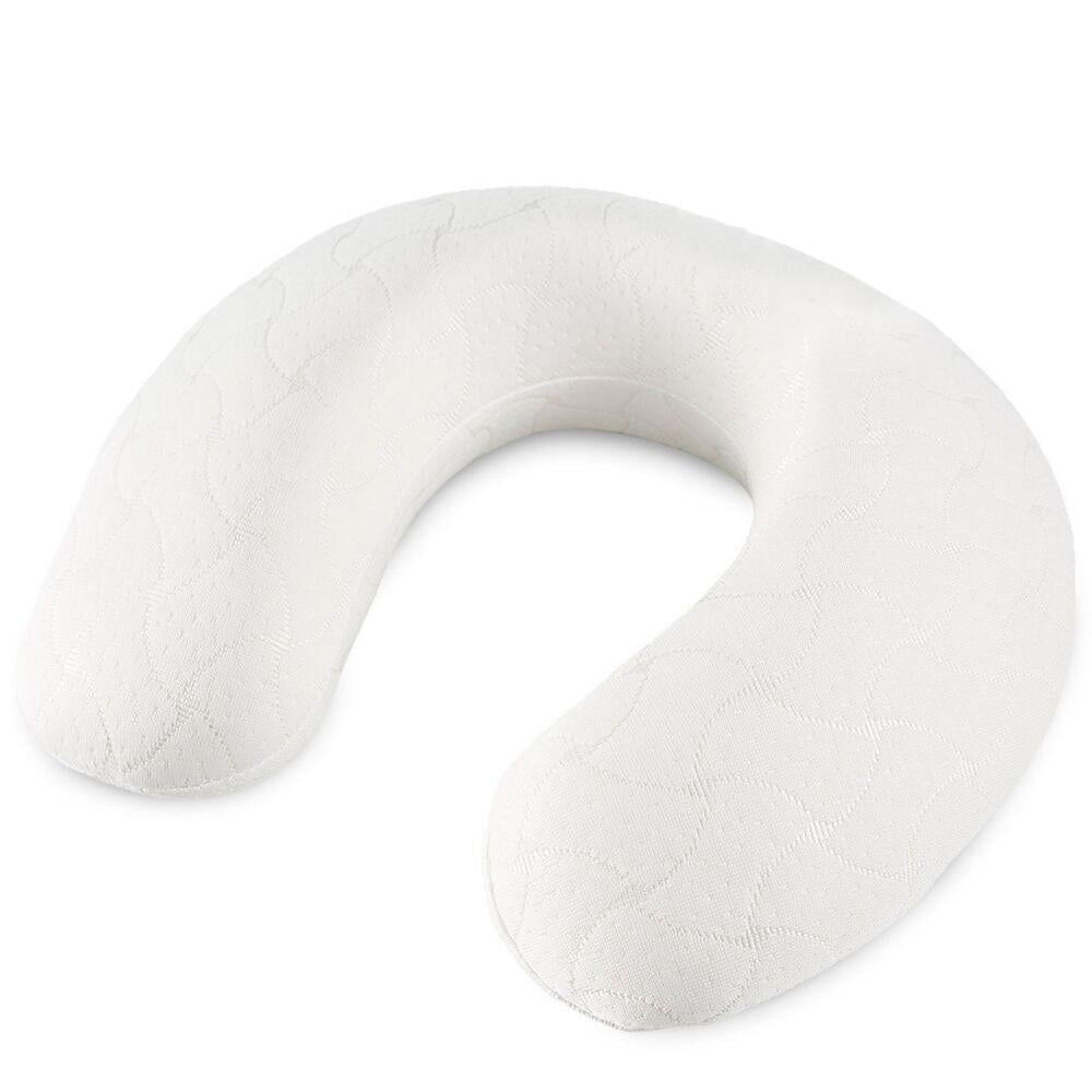 Подушка-рогалик для путешествий IDEIA Memory Foam с эффектом памяти и наволочкой на молнии 30х40 см Белый (23477)