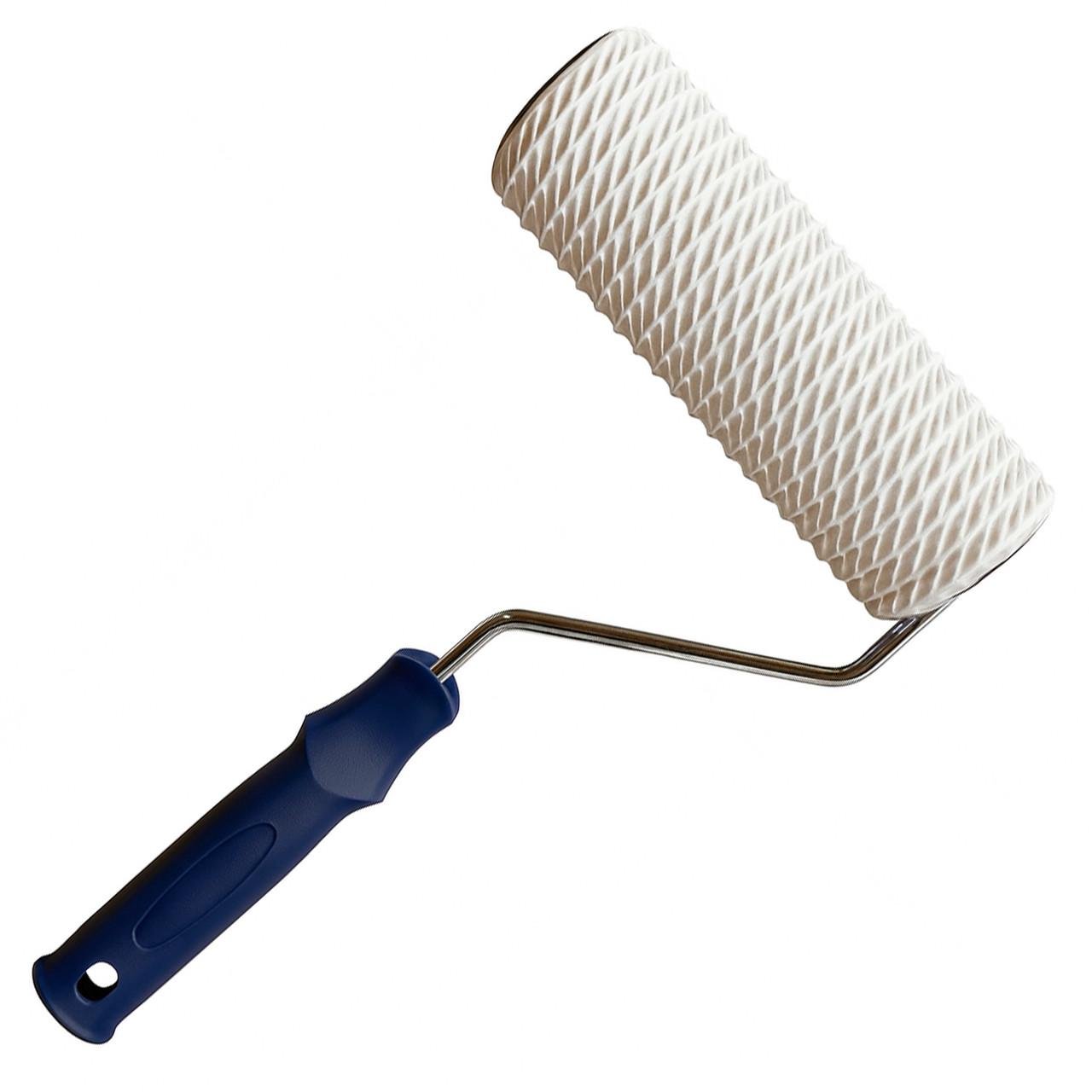 Валик структурний гумовий 2202TS-2888 для декоративної текстури та рельєфу 60х180 мм Сірий