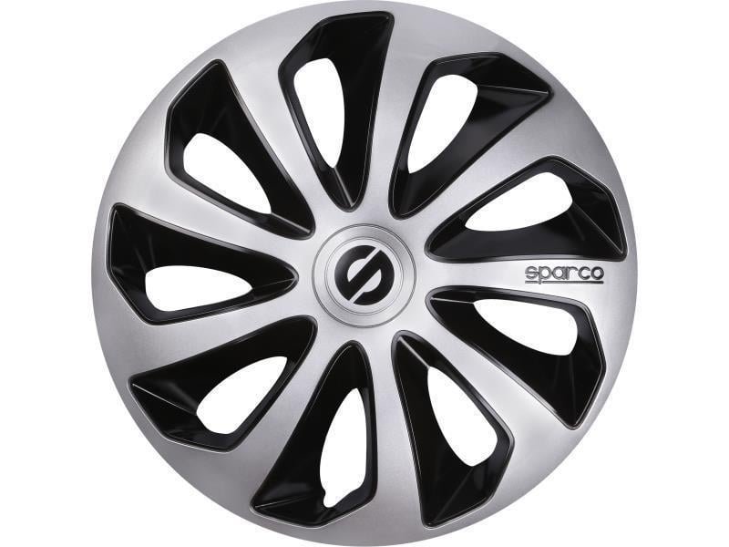 Комплект ковпаків Sparco DO SPC1473SVBK 14" Срібний/Чорний