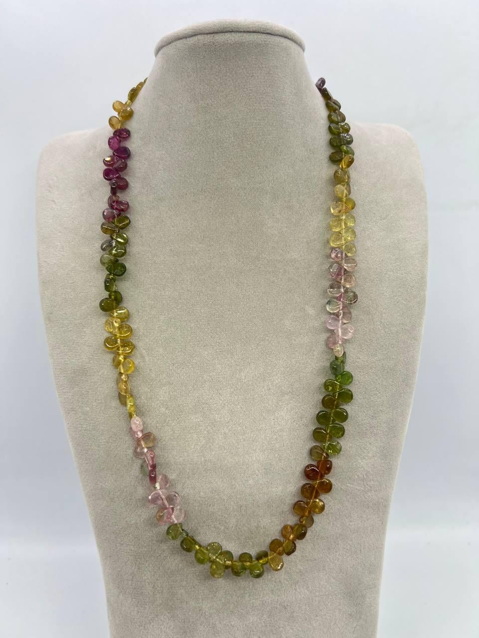 Бусы турмалин 50 см Разноцветный (11786)
