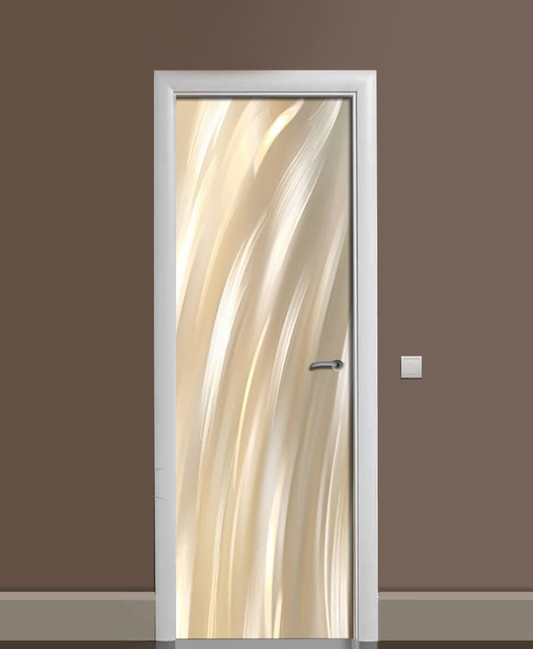 Наклейка 3D на дверь Zatarga "Смазанные огни" виниловая 650х2000 мм