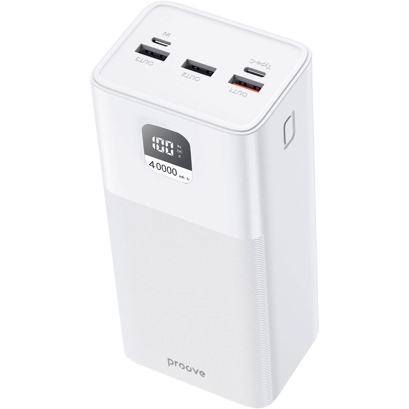 Зовнішній акумулятор Proove Giant 40000 mAh 100W White (PBGI99320002)